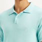 Men's Solid Slim Fit Polo T-Shirt - Detail View