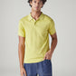 Men's Solid Yellow Pique Polo T-shirt - 20 View