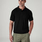 Men's Solid Black Polo T-shirt - Styleshot View