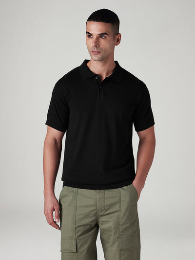 levi's Men's Solid Black Polo T-shirt-picture-34