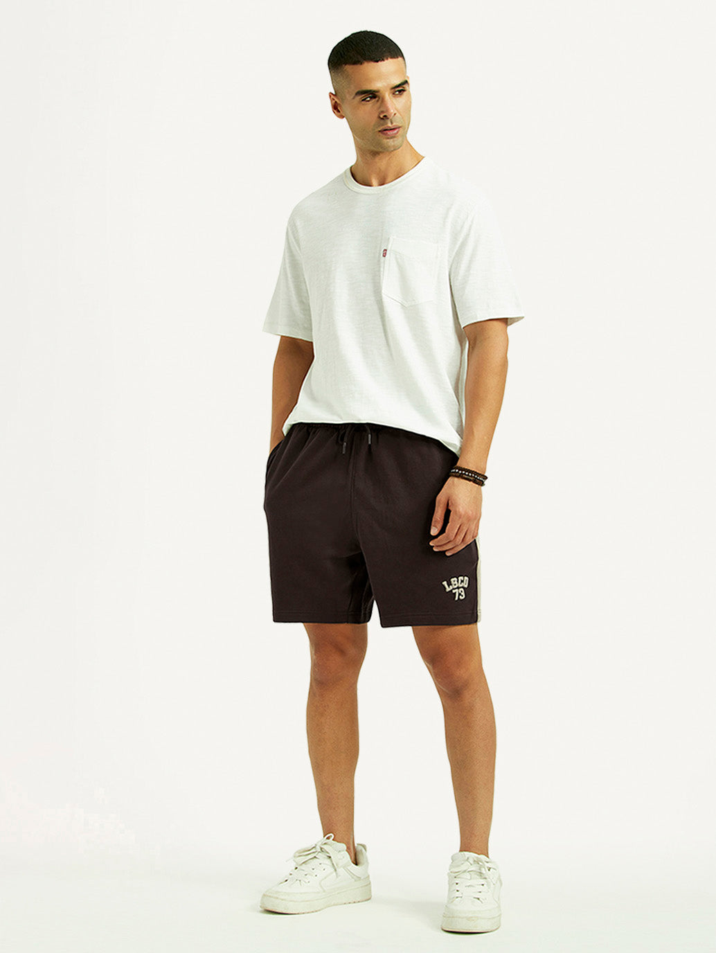 Men's Brown Regular Fit Mid Rise Shorts