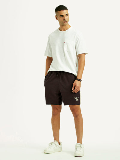 Men's Brown Regular Fit Mid Rise Shorts