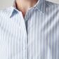 Women's Striped Relaxed Fit Shirt - Detail View