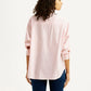 Women's Textured Light Pink Relaxed Fit Shirt - Back View