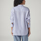 Women's Striped Relaxed Fit Shirt - Back View