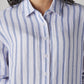 Women's Striped Relaxed Fit Shirt - Detail View