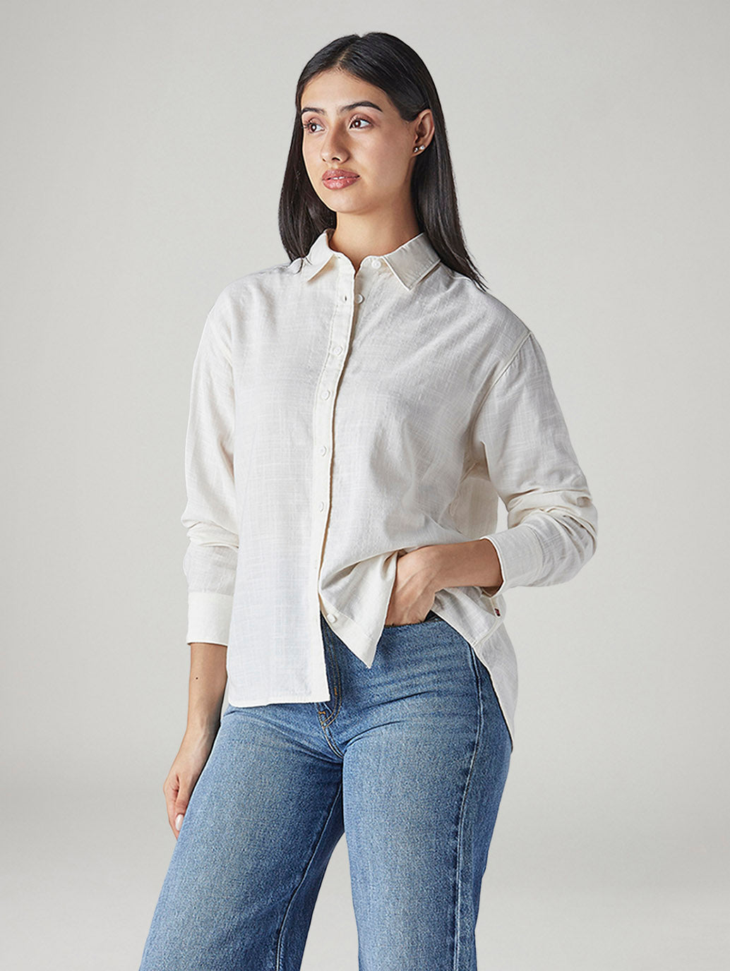 Women's Solid Loose Fit Shirt
