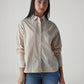 Women's Striped Relaxed Fit Poplin Shirt - Styleshot View