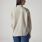 Women's Striped Relaxed Fit Poplin Shirt - Back View
