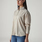 Women's Striped Relaxed Fit Poplin Shirt - Side View