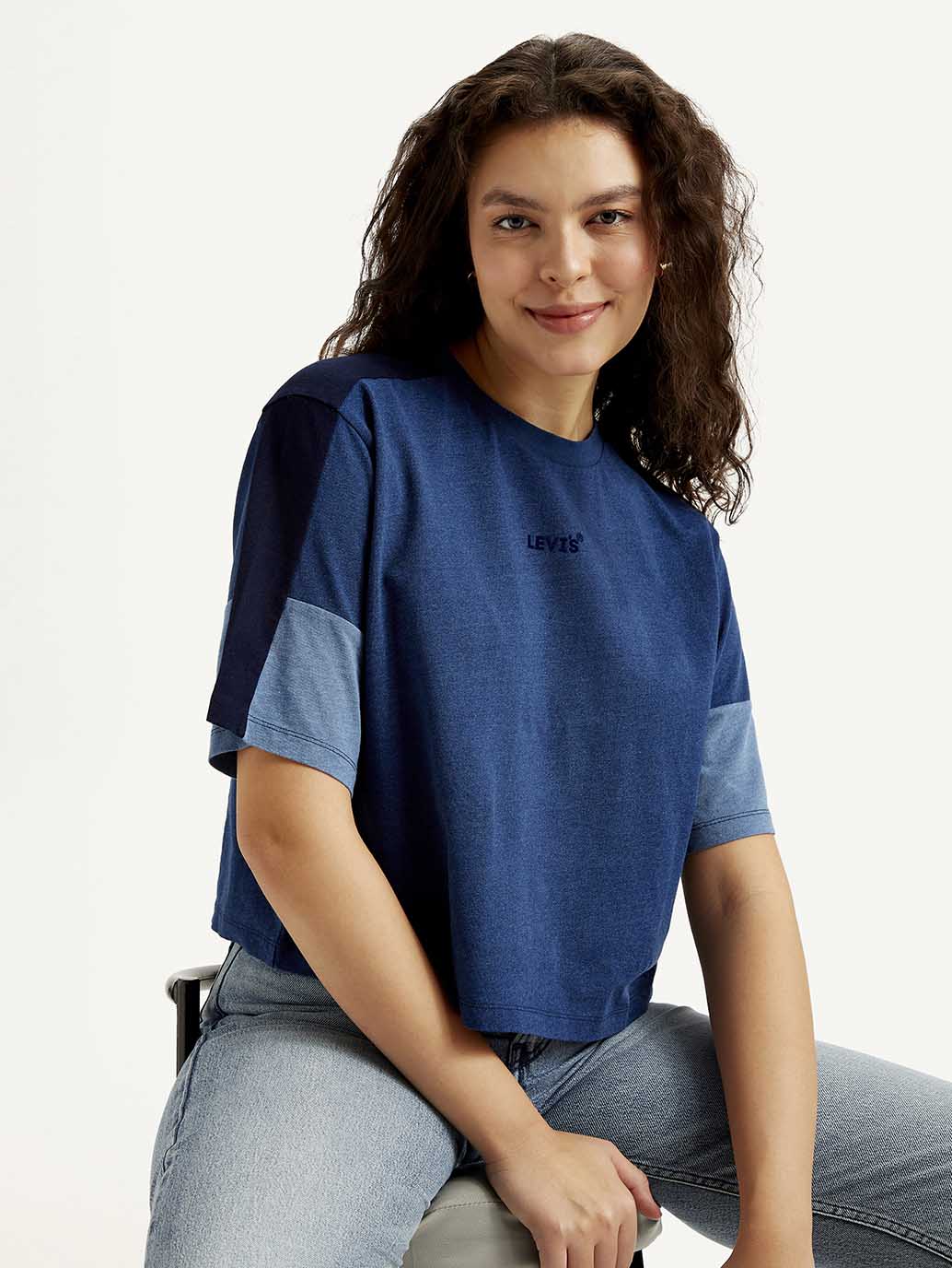 Women's Colorblock Crew Neck T-shirt