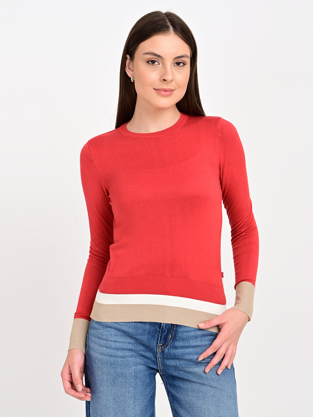 Women's Colorblock Regular Fit Top - jpg View