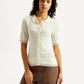 Women's Textured Slim Fit Polo T-shirt - Styleshot View