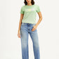 Women's 94 Light Blue Baggy Fit Mid Rise Jeans - Front View