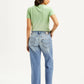 Women's 94 Light Blue Baggy Fit Mid Rise Jeans - back View