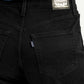 Women's Black Loose Tapered Fit High Rise Jeans - Detail View