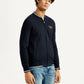 Men's Brand Logo Black Collar Neck Sweatshirt - Side View