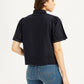 Women's Self Design Spread Collar Shirt - Back View