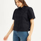 Women's Self Design Spread Collar Shirt - Side View