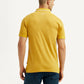 Men's Solid Yellow Polo T-Shirt - Back View