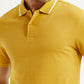 Men's Solid Yellow Polo T-Shirt - Detail View