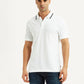 Men's Solid White Slim Fit Polo T-shirt - Styleshot View