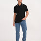 Men's Solid Black Slim Fit Polo T-shirt - 6 View