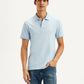 Men's Solid Light Blue Slim Fit Polo T-Shirt - Front View