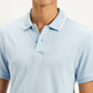 Men's Solid Light Blue Slim Fit Polo T-Shirt - 20 View