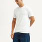 Men's Solid White Slim Fit T-Shirt - Styleshot View