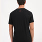 Men's Solid Black Slim Fit T-shirt - back View