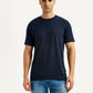 Men's Solid Black Slim Fit T-Shirt - Front View