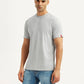 Men's Solid Light Grey Crew Neck T-shirt - Styleshot View