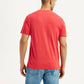 Men's Solid Coral Crew Neck T-Shirt - Back View