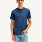 Men's Solid Round Neck T-Shirt - Front View