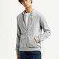 Men's Solid Light Grey Hooded Sweatshirt - Styleshoot View