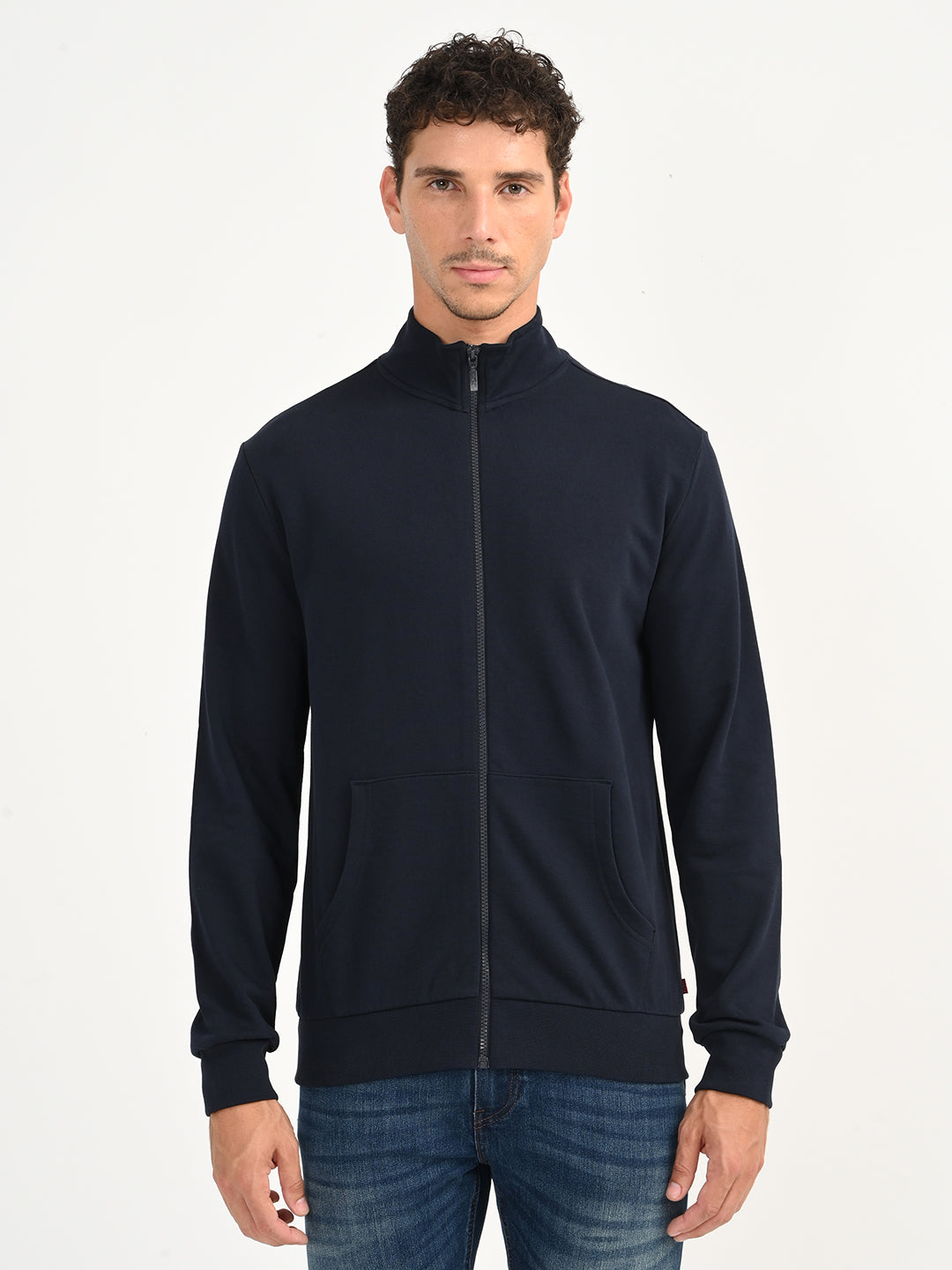Men's Solid Turtleneck Sweatshirt - frount View