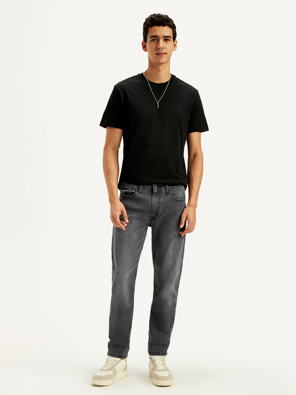 Men's 511 Charcoal Grey Slim Fit Mid Rise Jeans - Front View