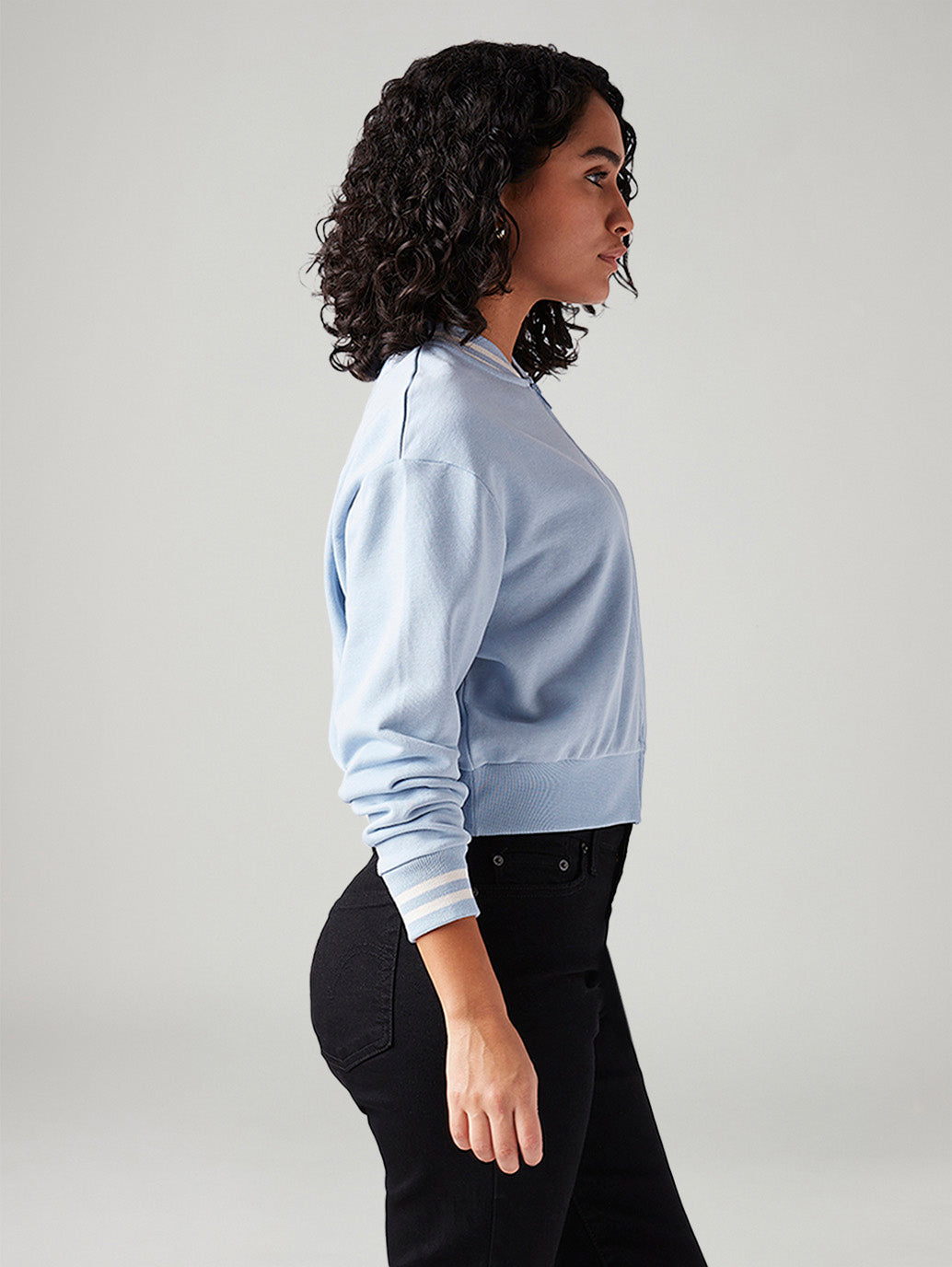 Women's Brand Logo Printed Regular Fit Sweatshirt - Side View