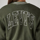 Women's Brand Logo Olive Crew Neck Sweatshirt - Detail View