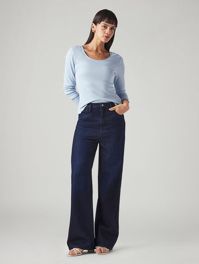 levi's Women's Dark Blue Loose Fit High Rise Redloop Jeans-picture-16