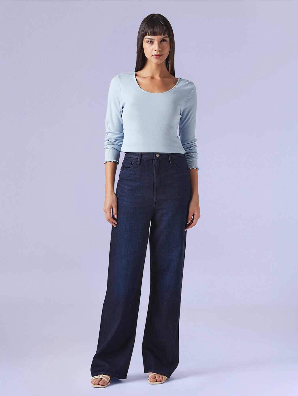 Women's Dark Blue Loose Fit High Rise Redloop Jeans - eb8a20a2-adc9-4352-8cfd-846113892595 View