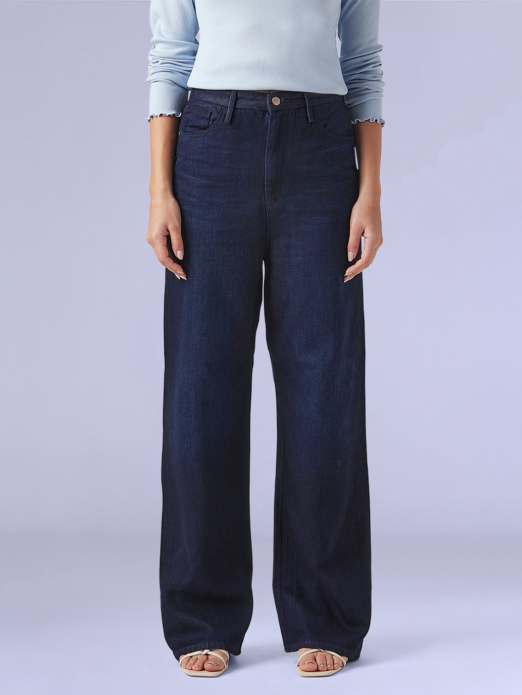 Women's Dark Blue Loose Fit High Rise Redloop Jeans - 7b5ba131-d59c-4de2-8a89-22305a72791b View