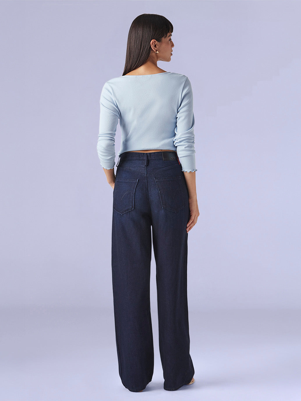 Women's Dark Blue Loose Fit High Rise Redloop Jeans - 6cbc3e7e-5a22-4c43-bbb4-eab683e62167 View