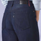 Women's Dark Blue Loose Fit High Rise Redloop Jeans - Detail View