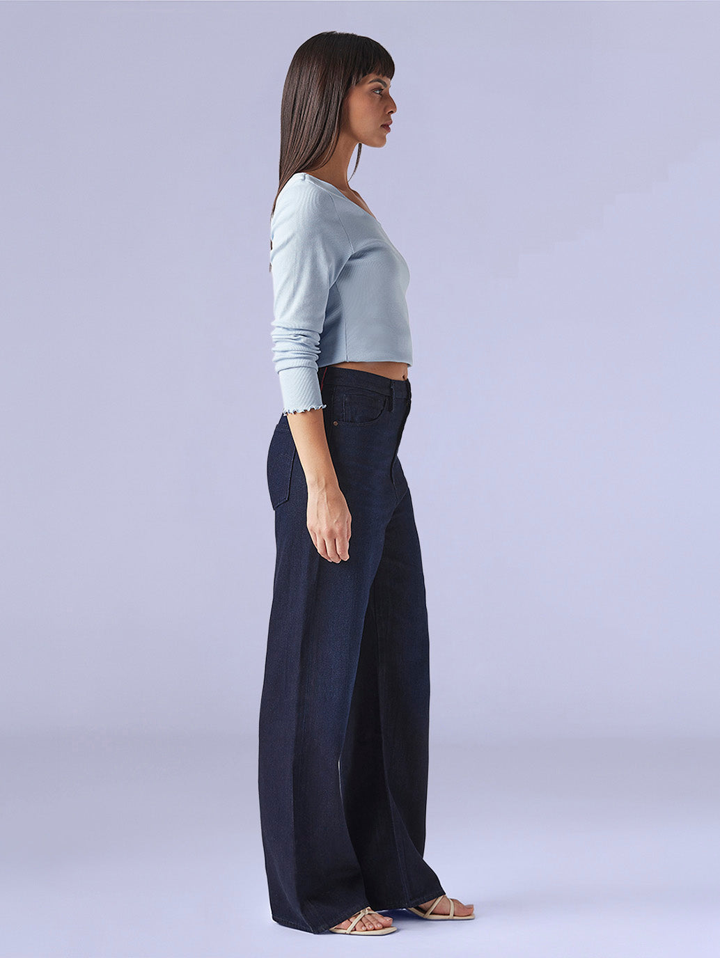Women's Dark Blue Loose Fit High Rise Redloop Jeans - d8f28526-d8b8-458d-8db1-3cb2fd69476e View