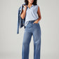 Women's Light Blue Loose Fit High Rise Redloop Jeans - Styleshot View