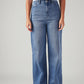 Women's Light Blue Loose Fit High Rise Redloop Jeans - Front View