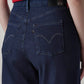 Women's Dark Indigo Loose Fit High Rise Redloop Jeans - 20 View