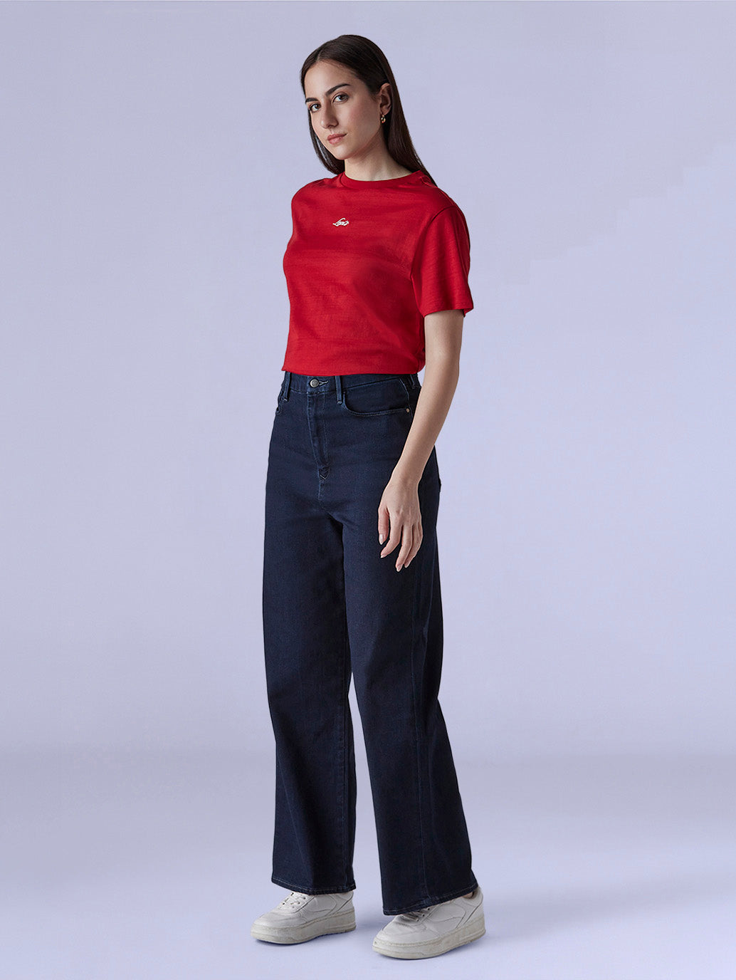 Women's Dark Indigo Loose Fit High Rise Redloop Jeans - 014ba0c8-0a1e-4019-a85c-59a1dabcf5e3 View